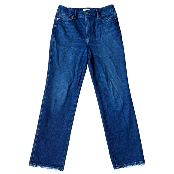 Good American Good Curve Split Pocket Straight jeans size 8 29 blue - Picture 1 of 4